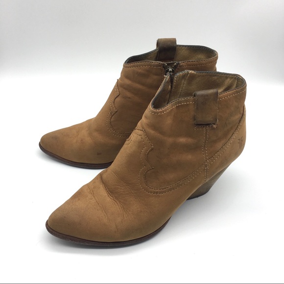 Frye Reina Brown Suede Booties - Picture 7 of 14